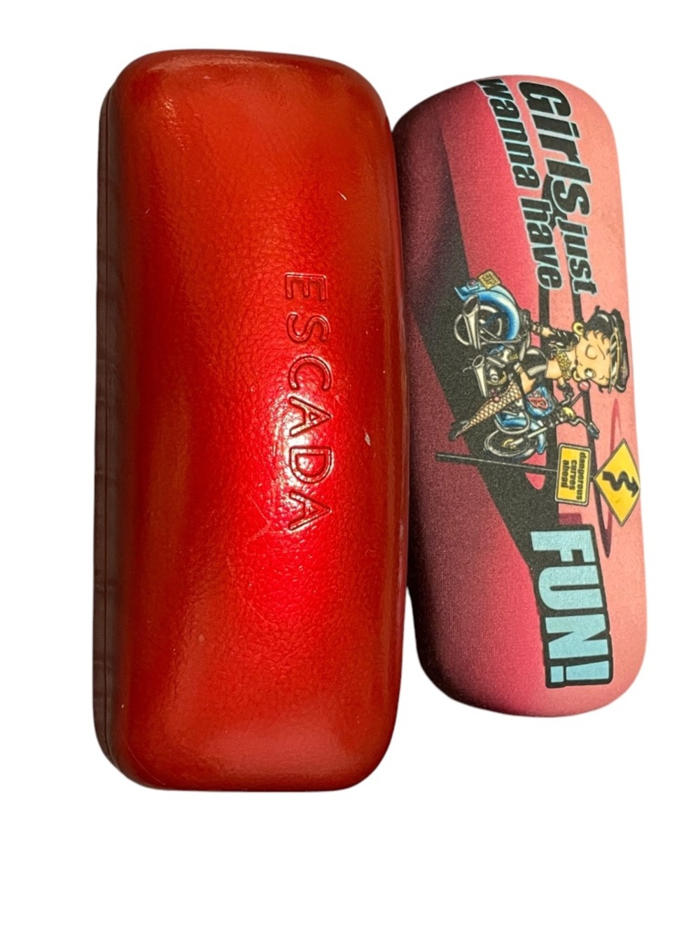 Set of 2 Sunglass Cases Escada / Betty Boop Biker